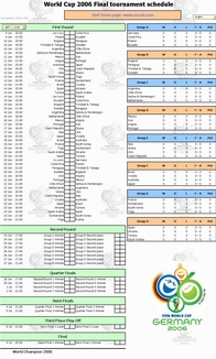 Click to view World Cup 2006 Tournament Calendar 1.5 screenshot